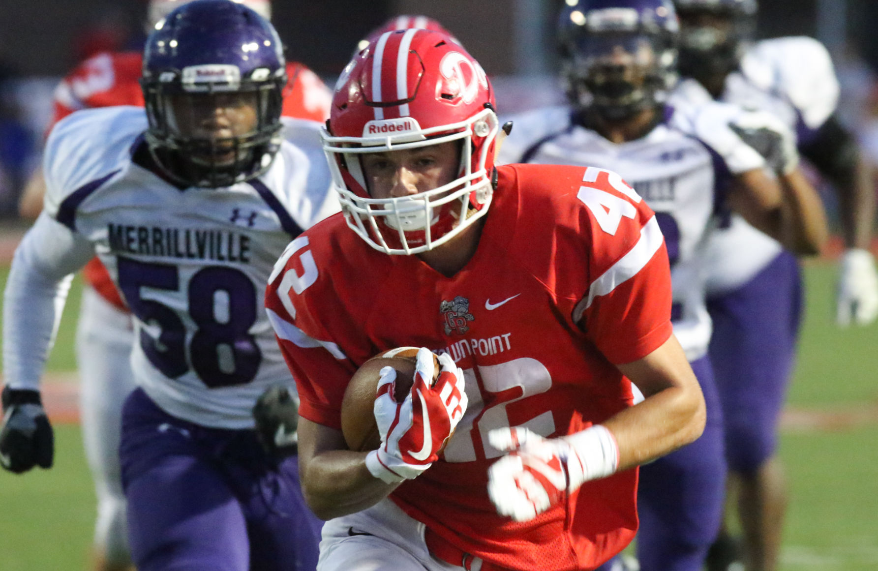 Prep football - Merrillville at Crown Point